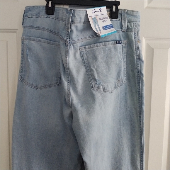Seven7 Weekend Jean Boyish Style Rolled Cuff Hem Easy Fit Jean 12 - Picture 9 of 12